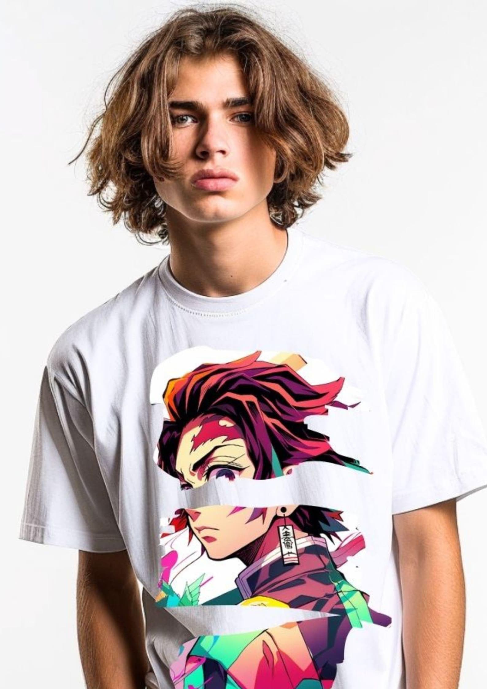Tanjiro Kamado Oversized T-Shirt – Demon Slayer Anime Tee